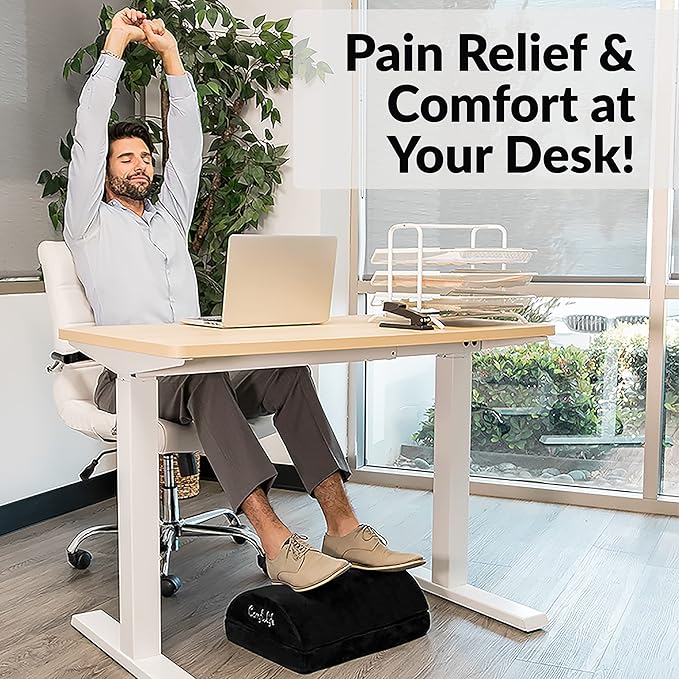 ComfiLife Foot Rest for Under Desk at Work – Adjustable Height Memory Foam Foot - Image 7