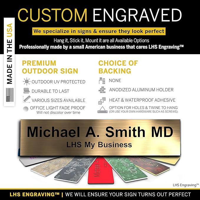 Custom Name Plate with Choice of Mounting - Image 2