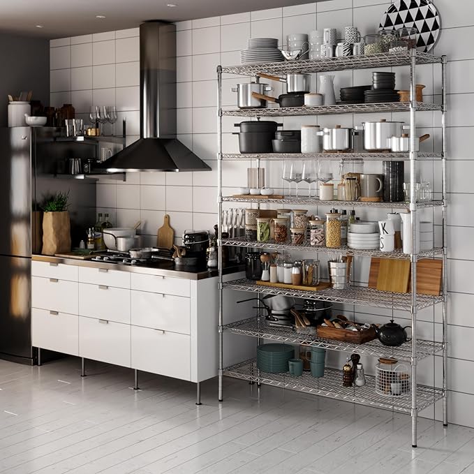 Regal Altair 18" Deep x 54" Wide x 86" Height Wire Shelving Kit | 8-Tier | NSF - Image 2