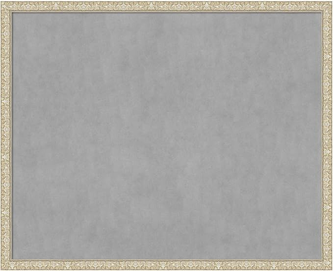 Amanti Art Silver Framed Magnetic Board 34x42 X-Large Vision Board by AmantiArt