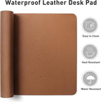 Aothia Leather Desk Pad Protector, Mouse Pad, Office Desk Mat, Non-Slip PU - Image 6