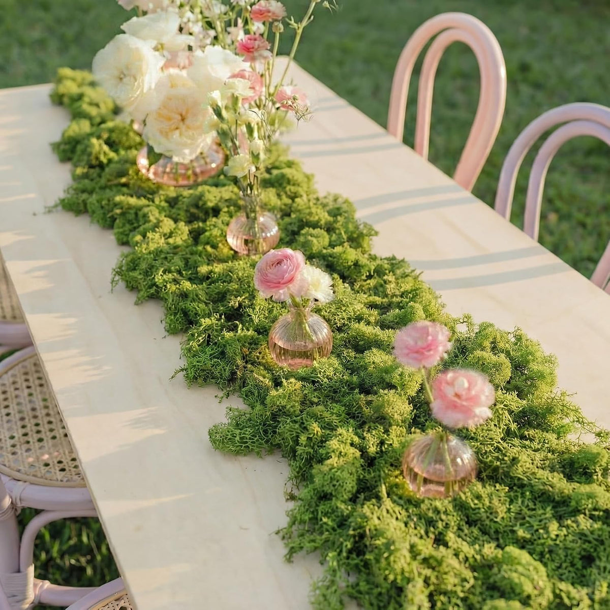 2 Pcs Fake Moss Table Runner Halloween Enchanted Forest Decor