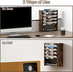 PAG-Mass Wall File Organizer, 6 Tier Mesh Mail Organizer Wall Mounted, Hanging - Image 4