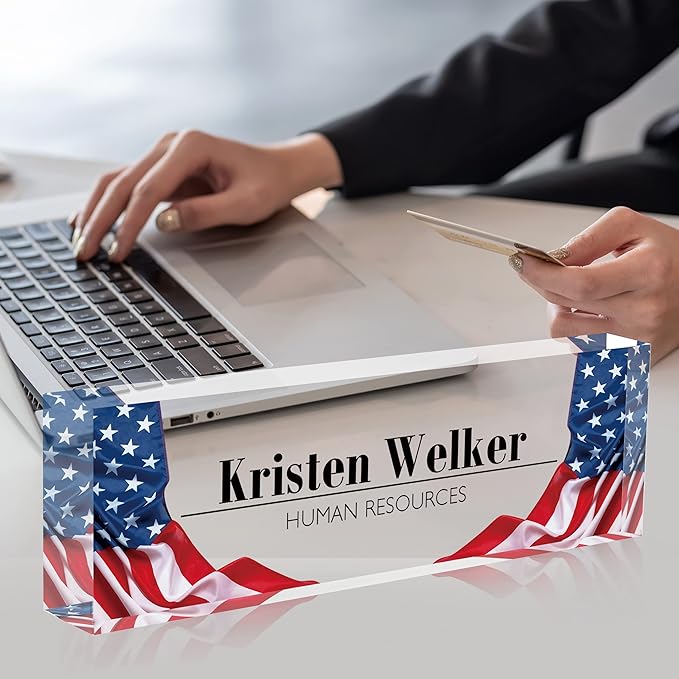 Personalized Name Plate for Desk Custom Acrylic Desk Name Plate Custom Employee - Image 2
