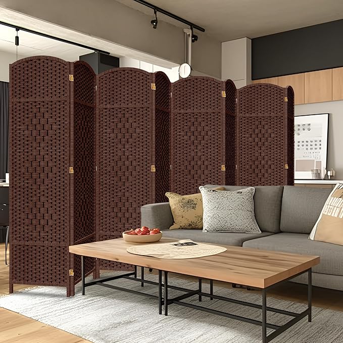 DURASPACE 8 Panel Room Divider, 6ft Tall Folding Privacy Screen, 360°Rotation - Image 2