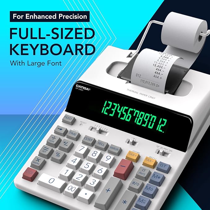 CATIGA 12 Digit Thermal Printing Calculator - Image 4