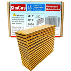 SimCos 18 Gauge 1/4" Narrow Crown Staples, Galvanized Upholstery Staples by SimCos