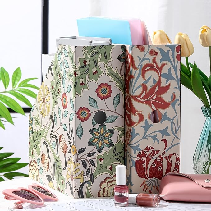 PerKoop 6 Pcs Magazine File Holder Foldable Decorative Cardboard File Folders 6 - Image 3