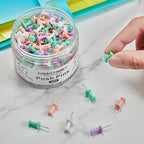 FUDAO FAMILY 300pcs Push Pins for Bulletin Board, Thumb Tacks for Wall Corkboard - Image 3