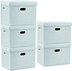 TYEERS Large Storage Bins with Lids, Collapsible, Fabric Storage Boxes by StorageOrganization