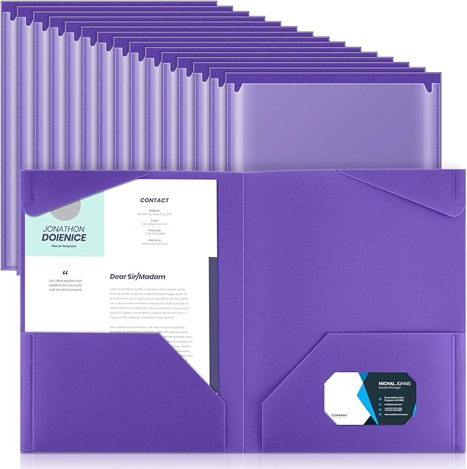 Henoyso 36 Pcs Plastic Folders by Henoyso