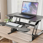 Mount-It! Height Adjustable Standing Desk Converter, Compact 30” Wide Tabletop - Image 6