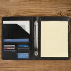 Geslun Vegan Leather 3 Ring Binder, 8.5 x 11 Letter Size Folio - Image 3