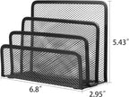 wishacc Desk Mail Organizer Small File Holders Letter Metal Mesh - Image 2