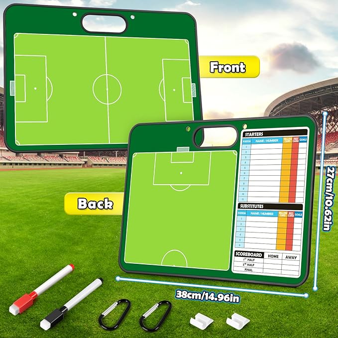 Torlam Magnetic Dry Erase Coach Board, Basketball Coaching Clipboard - Image 2