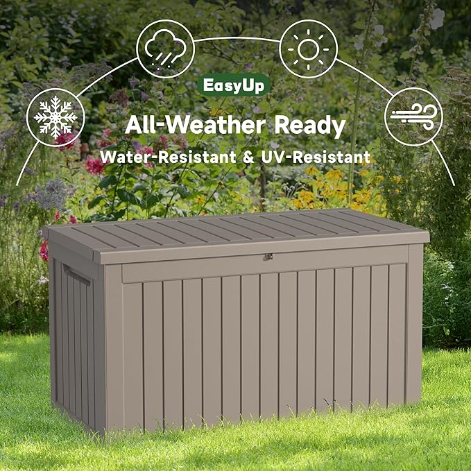 EasyUp 280 Gallon Deck Boxes Waterproof, Outdoor Large Storage Boxes - Image 5