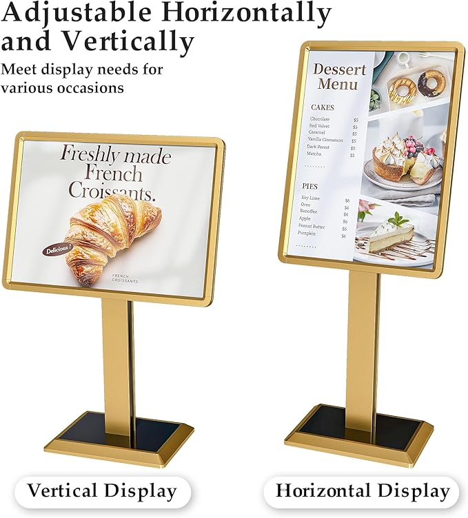 lesolar Display Menu Stand, 21x29 Inch Heavy Duty Aluminum Pedestal Sign Holder - Image 4