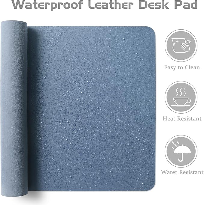 Aothia Leather Desk Pad Protector, Office Desk Mat, Large Mouse Pad, Laptop - Image 4