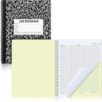 Affrolling 1 Pack Carbonless Lab Notebook Carbon Copy 8.5'' x 11'' 25 Sets of by Affrolling