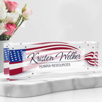Personalized Name Plate for Desk Custom Acrylic Desk Name Plate Custom Employee by AZUFEMOS