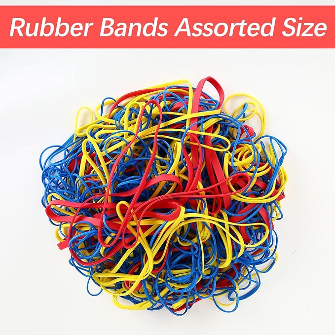 405 pcs assorted size rubber bands 0.68lbs Elastic colored rubber bands - Image 4