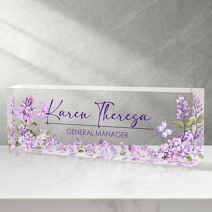 Custom Office Name Plate for Desk, Desk Name Plate Personalized, Personalized by Unknown