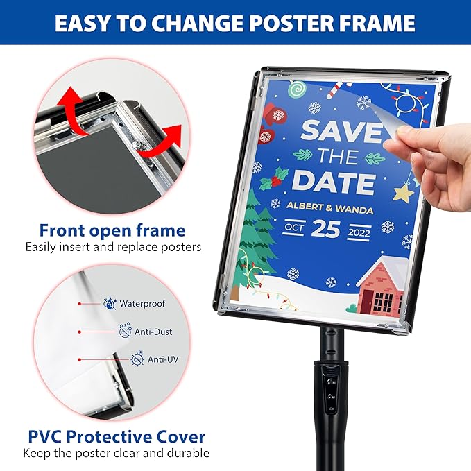 VAIIGO 4 Pack Sign Holder Stands - Image 5