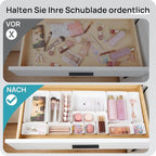 Vtopmart 25 PCS Plastic Drawer Organizers Set, 4-Size Versatile Bathroom and - Image 3