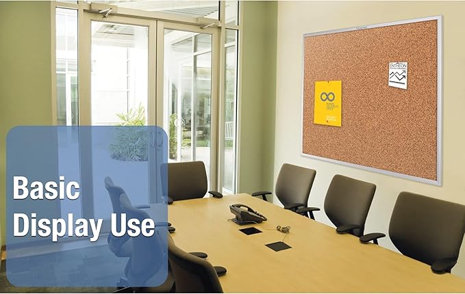 Quartet Standard Aluminum Frame Cork Bulletin Board, 60” x 36” - Image 8