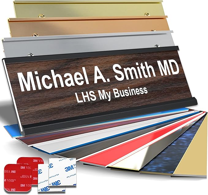 Custom Name Plate with Choice of Mounting by LHS+My+Business