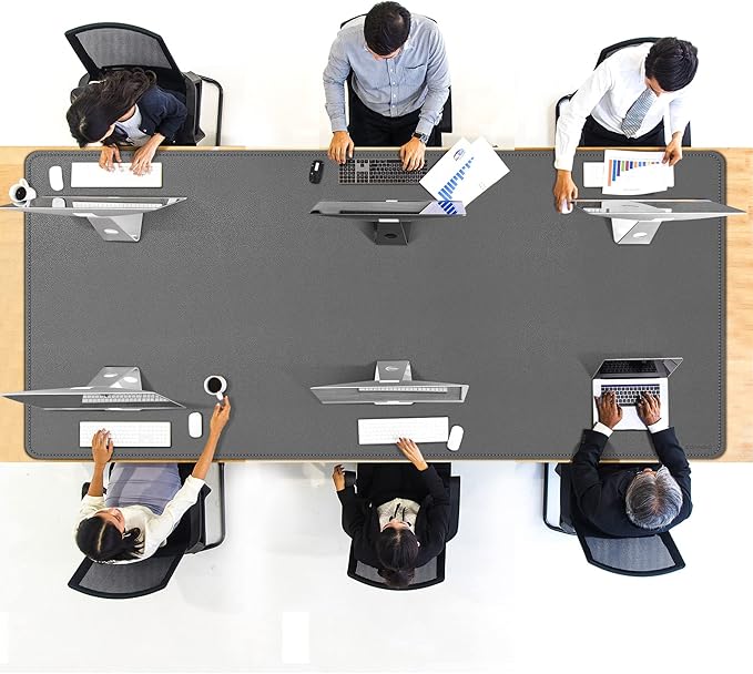 CENNBIE MAX200 78.7" x 39.4" Leather Desk Mat, Extra Large Desk Pad Blotter - Image 5