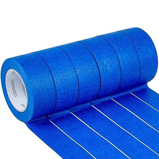 COSIMIXO Blue Painters Tape 1.88 in x 60 Yds, 6 Rolls Pack – Professional Grade by COSIMIXO