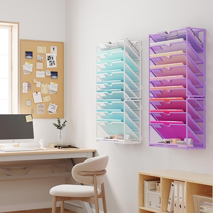 Lavatino Hanging Wall File Folders Organizer - Image 8