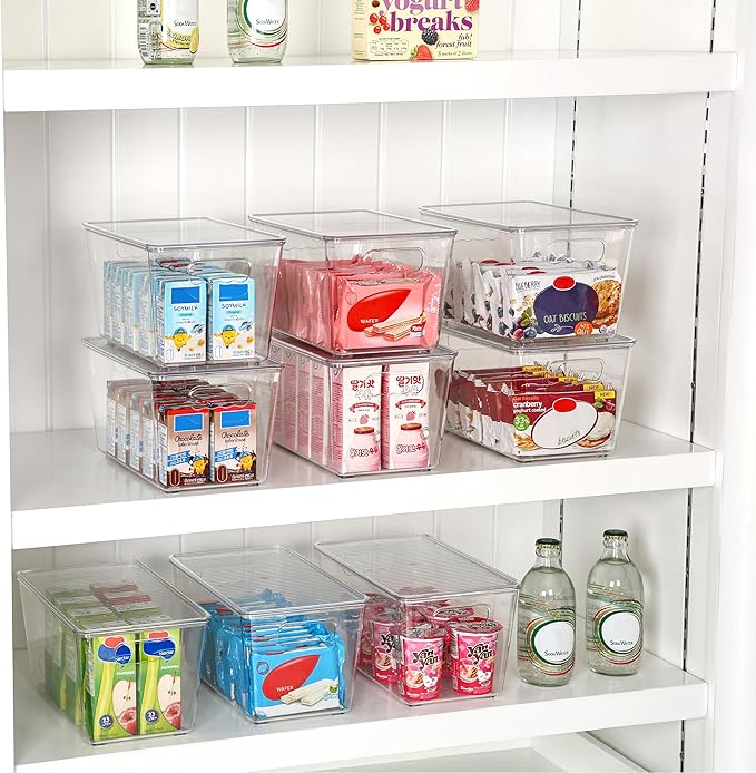 Vtopmart 6 Pack Clear Stackable Storage Bins - Image 4