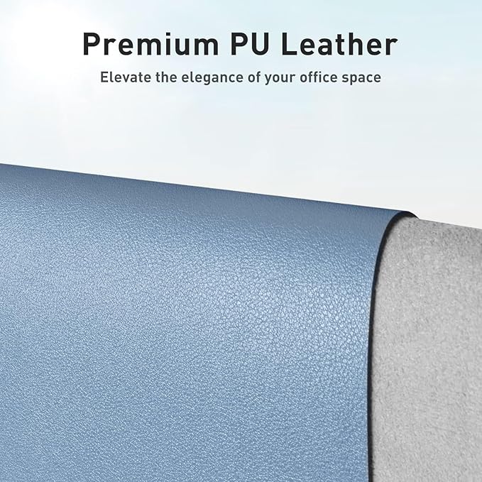 Aothia Leather Desk Pad Protector, Office Desk Mat, Large Mouse Pad, Non-Slip - Image 2