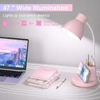 10w wireless charging led desk lamp with pen on a desk or shelf