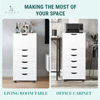 Naomi Home Carly 6-Drawer Craft & Office Storage Cabinet – Rolling Storage - Image 3