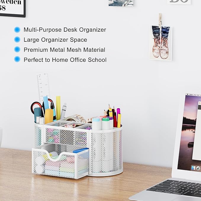 EasyPAG Mesh Pen Holder Desk Organizer - Image 3