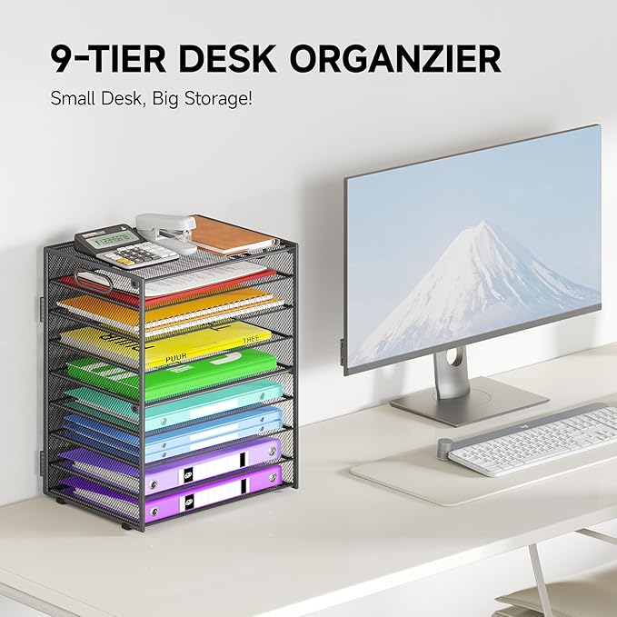 Cawukege 9 Tier Paper Organizer - Image 2