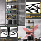 M MZG 1250 lbs 5 Tier Shelf Metal Storage Shelves Shelving Wire Rack Heavy Duty - Image 6