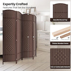 Cocosica 4 Panel Room Divider, 6Ft Folding Privacy Screen, Tall - Image 2