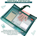Pendancy Mesh Zipper Pouch A3 Size, Large Double Pocket Lightweight Nylon - Image 4