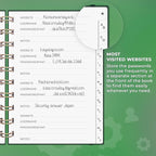 Clever Fox Password Book Spiral – Mini Internet Address & Password Organizer - Image 4