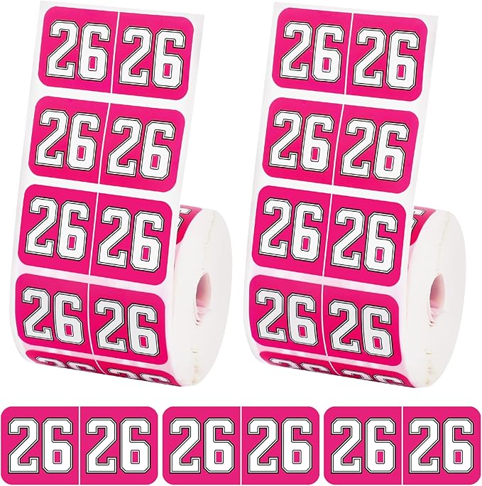 1000pcs 2026 Year Stickers, 3/4x1-1/2 Inch 26 Year Colored Self-Adhesive by Unknown