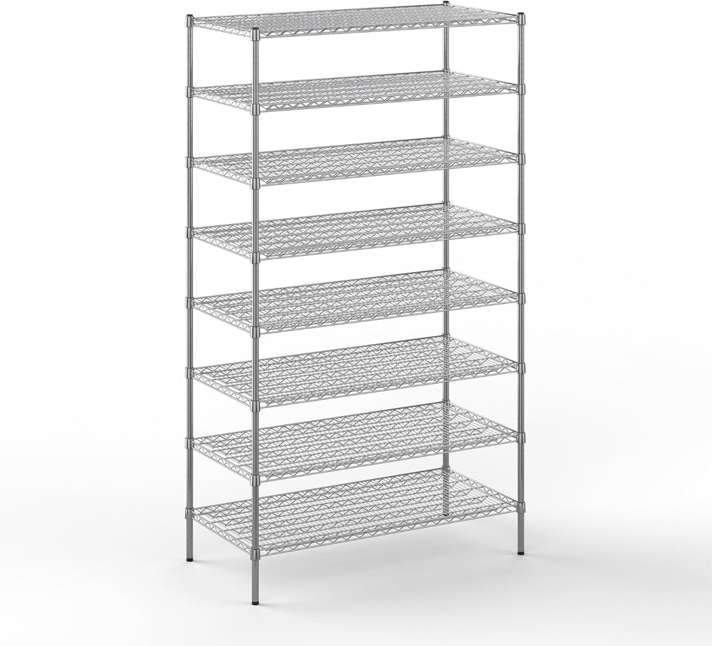 Regal Altair 24" Deep x 48" Wide x 86" Height Wire Shelving Kit | 8-Tier | NSF