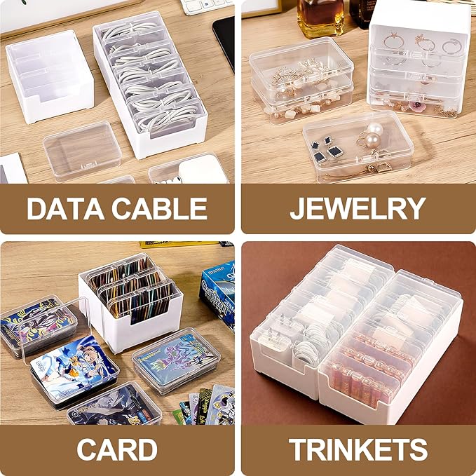 11 Cable Organizer Box with Labels, Cord Storage Organizer - Image 3