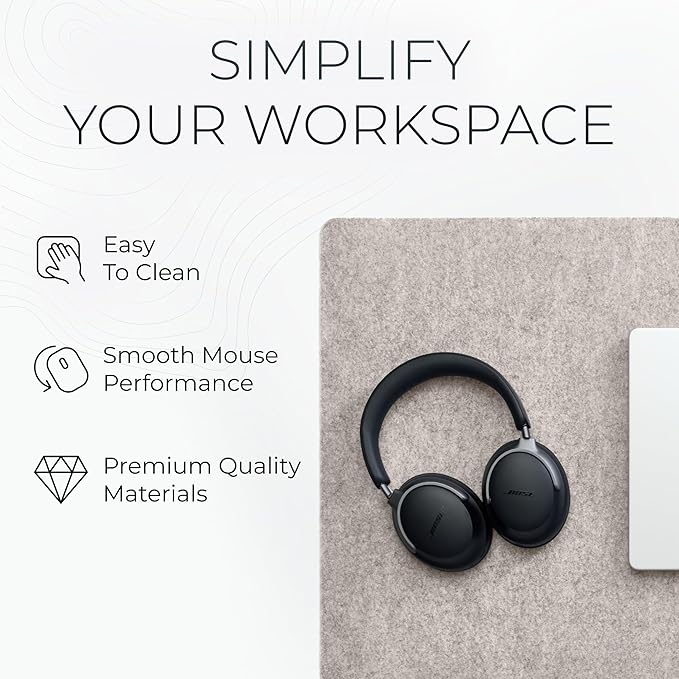 Nordik Large Felt Desk Mat – Stone Oat Beige – 35 x 17 inch – Computer Desk Mat - Image 6