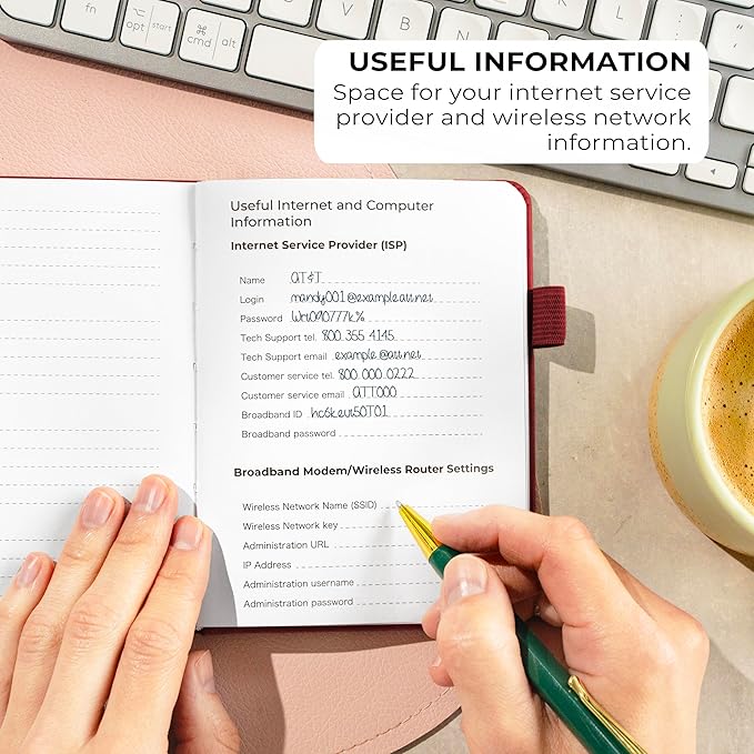 Clever Fox Password Book with alphabetical tabs. Internet Address Organizer - Image 5