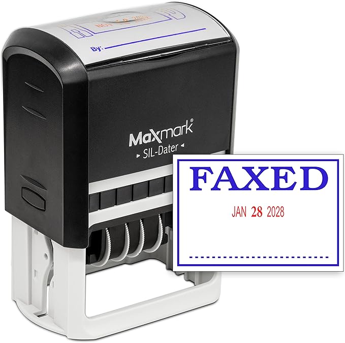MaxMark Large Self-Inking Rubber Date Office Stamp by Maxmark