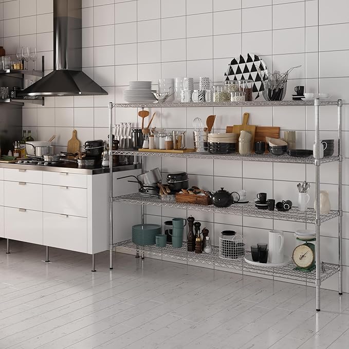 Regal Altair 18" Deep x 72" Wide x 54" Height Wire Shelving Kit | 4-Tier | NSF - Image 2